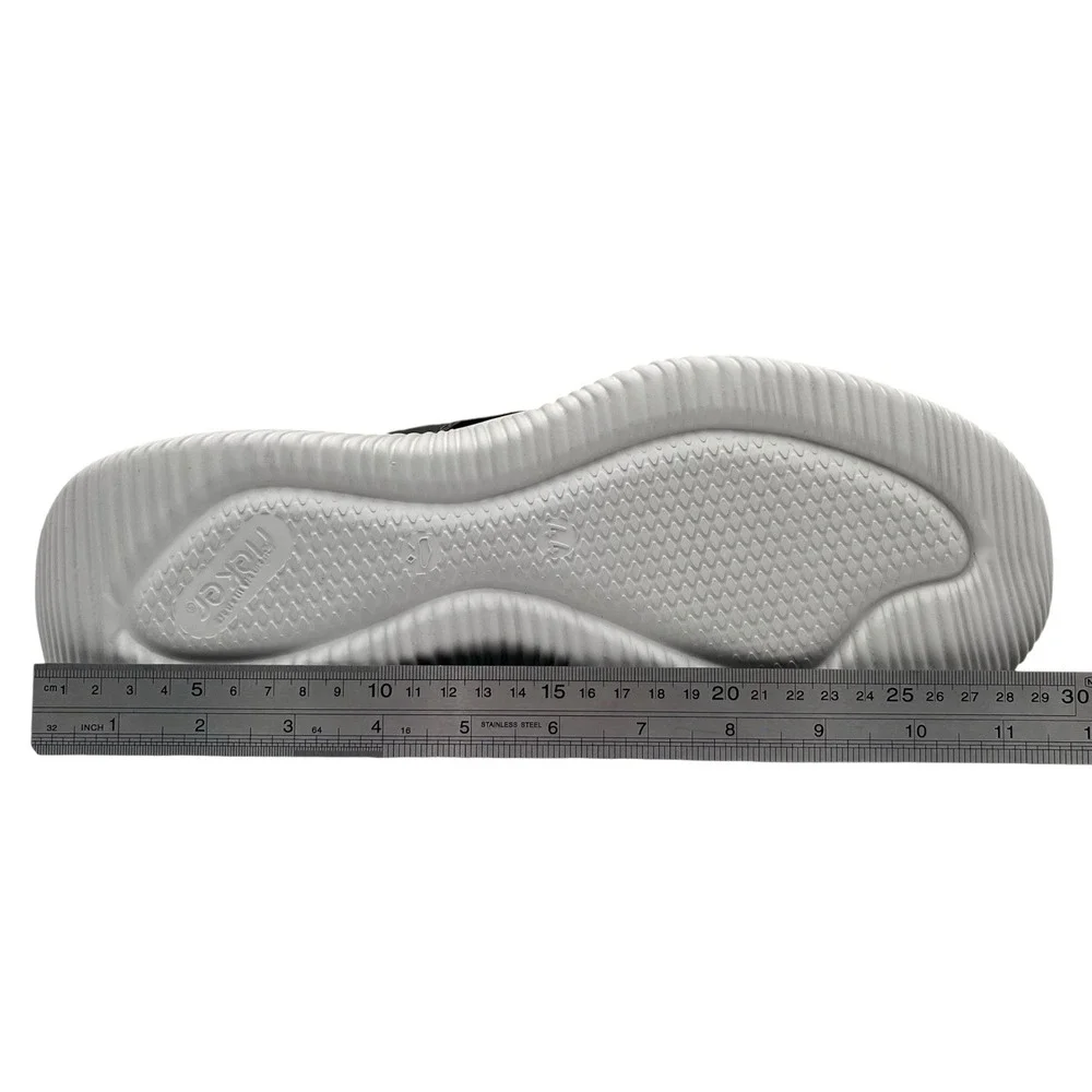 Rieker Men's Max Casual Sporty Shoes Size 10.5 (EU 44) Black/Grey Knit Slip-on